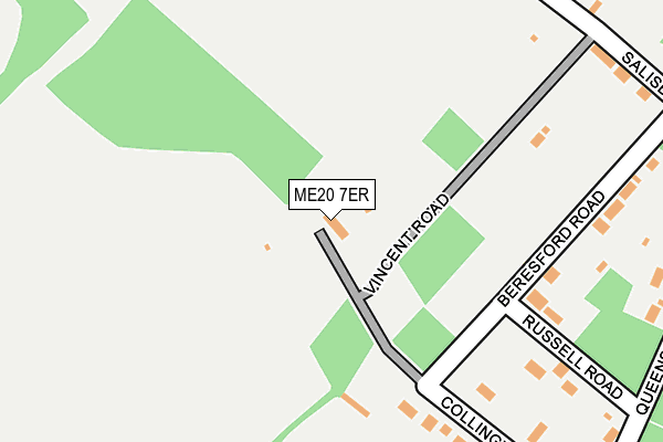 ME20 7ER map - OS OpenMap – Local (Ordnance Survey) ME20 7ER map - OS OpenMap – Local (Ordnance Survey)