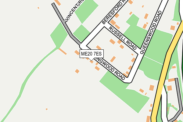ME20 7ES map - OS OpenMap – Local (Ordnance Survey) ME20 7ES map - OS OpenMap – Local (Ordnance Survey)