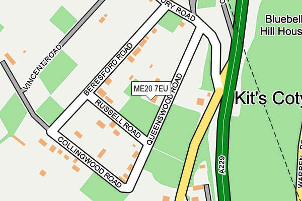 ME20 7EU map - OS OpenMap – Local (Ordnance Survey) ME20 7EU map - OS OpenMap – Local (Ordnance Survey)