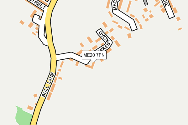 ME20 7FN map - OS OpenMap – Local (Ordnance Survey) ME20 7FN map - OS OpenMap – Local (Ordnance Survey)
