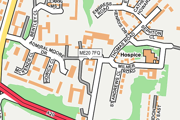 ME20 7FQ map - OS OpenMap – Local (Ordnance Survey)