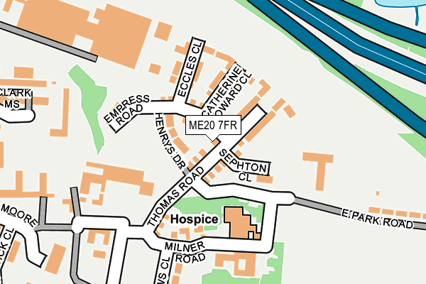 ME20 7FR map - OS OpenMap – Local (Ordnance Survey) ME20 7FR map - OS OpenMap – Local (Ordnance Survey)