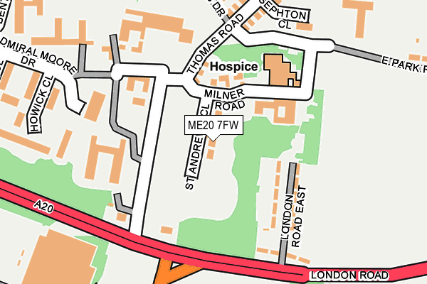 ME20 7FW map - OS OpenMap – Local (Ordnance Survey) ME20 7FW map - OS OpenMap – Local (Ordnance Survey)