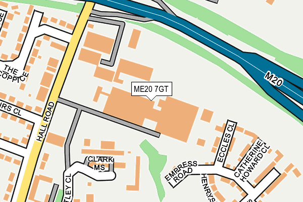 ME20 7GT map - OS OpenMap – Local (Ordnance Survey) ME20 7GT map - OS OpenMap – Local (Ordnance Survey)