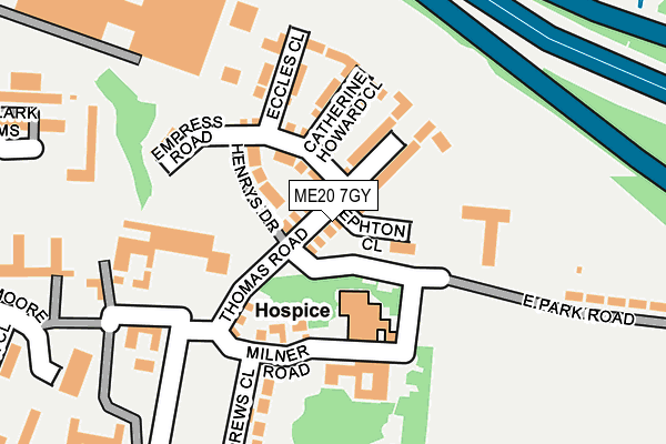ME20 7GY map - OS OpenMap – Local (Ordnance Survey) ME20 7GY map - OS OpenMap – Local (Ordnance Survey)