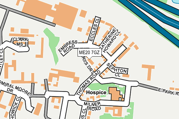 ME20 7GZ map - OS OpenMap – Local (Ordnance Survey) ME20 7GZ map - OS OpenMap – Local (Ordnance Survey)