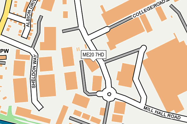 ME20 7HD map - OS OpenMap – Local (Ordnance Survey) ME20 7HD map - OS OpenMap – Local (Ordnance Survey)