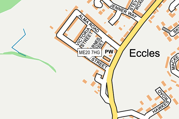 ME20 7HG map - OS OpenMap – Local (Ordnance Survey) ME20 7HG map - OS OpenMap – Local (Ordnance Survey)