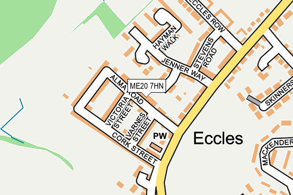 ME20 7HN map - OS OpenMap – Local (Ordnance Survey) ME20 7HN map - OS OpenMap – Local (Ordnance Survey)