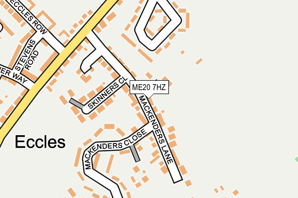 ME20 7HZ map - OS OpenMap – Local (Ordnance Survey) ME20 7HZ map - OS OpenMap – Local (Ordnance Survey)