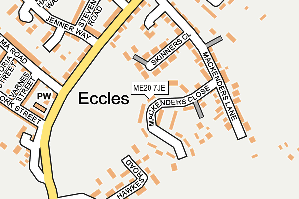 ME20 7JE map - OS OpenMap – Local (Ordnance Survey) ME20 7JE map - OS OpenMap – Local (Ordnance Survey)