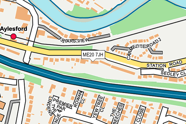 ME20 7JH map - OS OpenMap – Local (Ordnance Survey) ME20 7JH map - OS OpenMap – Local (Ordnance Survey)