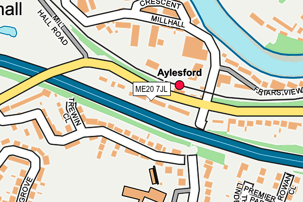 ME20 7JL map - OS OpenMap – Local (Ordnance Survey)