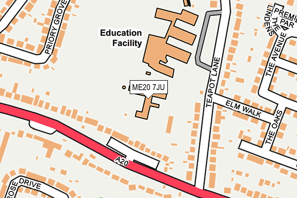 ME20 7JU map - OS OpenMap – Local (Ordnance Survey)
