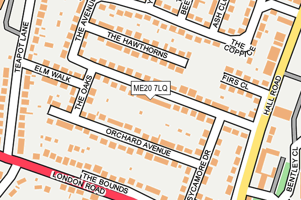 ME20 7LQ map - OS OpenMap – Local (Ordnance Survey) ME20 7LQ map - OS OpenMap – Local (Ordnance Survey)