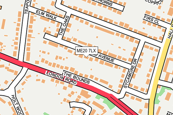 ME20 7LX map - OS OpenMap – Local (Ordnance Survey) ME20 7LX map - OS OpenMap – Local (Ordnance Survey)