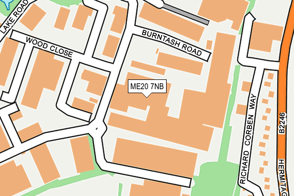 ME20 7NB map - OS OpenMap – Local (Ordnance Survey) ME20 7NB map - OS OpenMap – Local (Ordnance Survey)