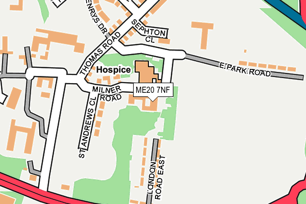 ME20 7NF map - OS OpenMap – Local (Ordnance Survey) ME20 7NF map - OS OpenMap – Local (Ordnance Survey)