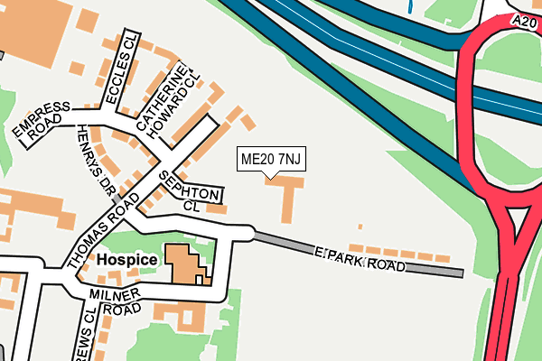ME20 7NJ map - OS OpenMap – Local (Ordnance Survey) ME20 7NJ map - OS OpenMap – Local (Ordnance Survey)