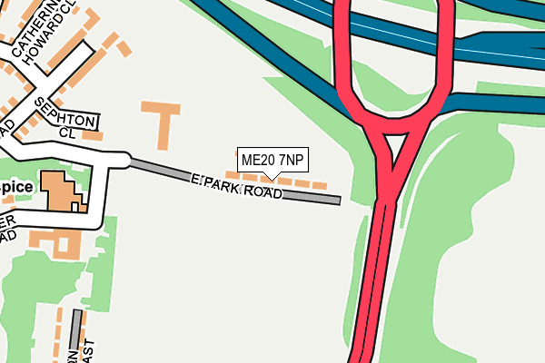 ME20 7NP map - OS OpenMap – Local (Ordnance Survey) ME20 7NP map - OS OpenMap – Local (Ordnance Survey)
