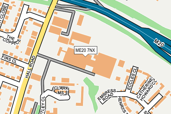 ME20 7NX map - OS OpenMap – Local (Ordnance Survey) ME20 7NX map - OS OpenMap – Local (Ordnance Survey)