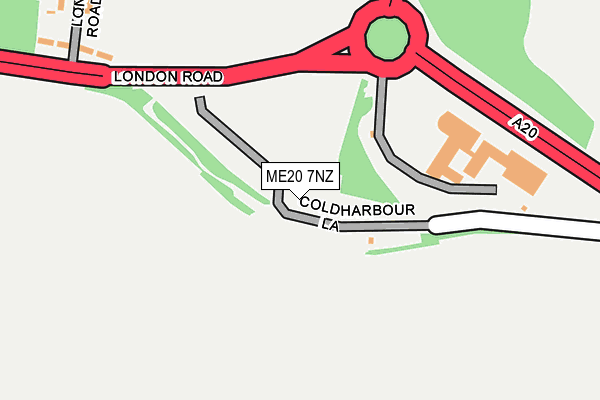 ME20 7NZ map - OS OpenMap – Local (Ordnance Survey)