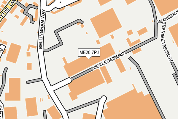 ME20 7PJ map - OS OpenMap – Local (Ordnance Survey) ME20 7PJ map - OS OpenMap – Local (Ordnance Survey)