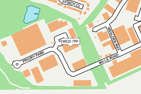 ME20 7PP map - OS OpenMap – Local (Ordnance Survey) ME20 7PP map - OS OpenMap – Local (Ordnance Survey)