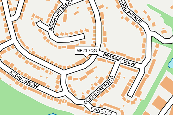 ME20 7QG map - OS OpenMap – Local (Ordnance Survey) ME20 7QG map - OS OpenMap – Local (Ordnance Survey)