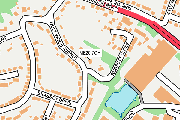 ME20 7QH map - OS OpenMap – Local (Ordnance Survey) ME20 7QH map - OS OpenMap – Local (Ordnance Survey)