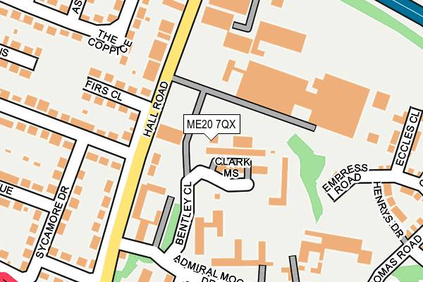 ME20 7QX map - OS OpenMap – Local (Ordnance Survey) ME20 7QX map - OS OpenMap – Local (Ordnance Survey)
