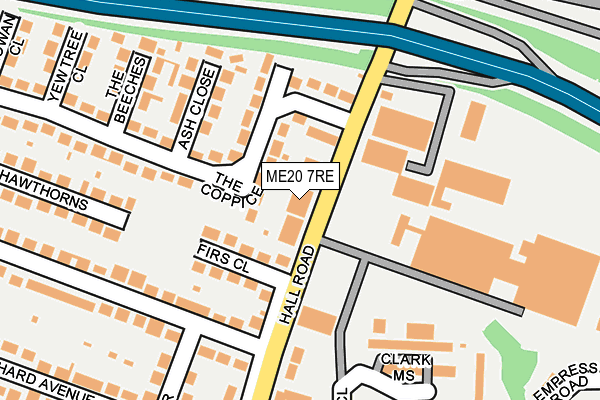 ME20 7RE map - OS OpenMap – Local (Ordnance Survey) ME20 7RE map - OS OpenMap – Local (Ordnance Survey)