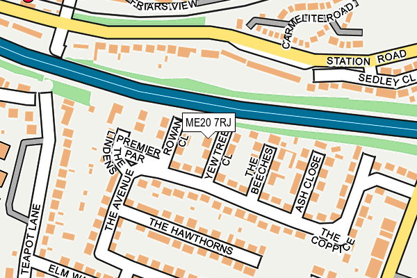 ME20 7RJ map - OS OpenMap – Local (Ordnance Survey) ME20 7RJ map - OS OpenMap – Local (Ordnance Survey)
