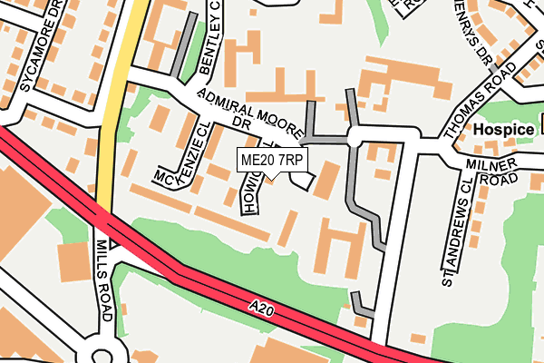 ME20 7RP map - OS OpenMap – Local (Ordnance Survey) ME20 7RP map - OS OpenMap – Local (Ordnance Survey)
