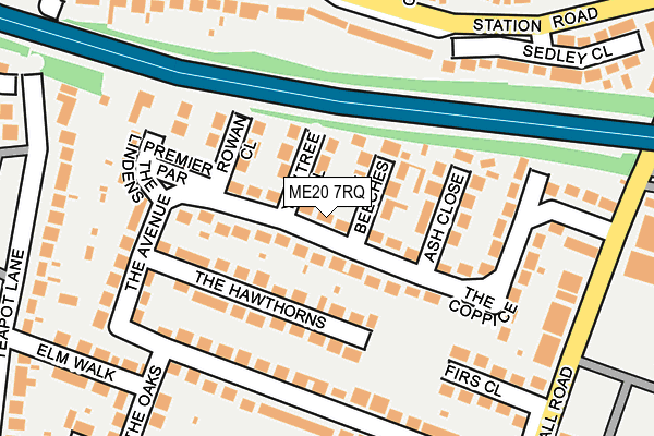 ME20 7RQ map - OS OpenMap – Local (Ordnance Survey) ME20 7RQ map - OS OpenMap – Local (Ordnance Survey)