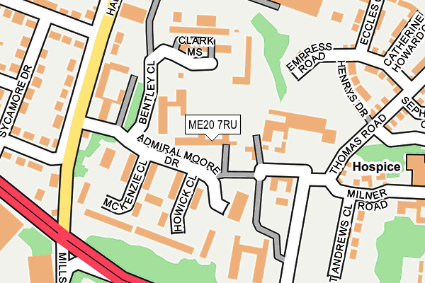 ME20 7RU map - OS OpenMap – Local (Ordnance Survey) ME20 7RU map - OS OpenMap – Local (Ordnance Survey)
