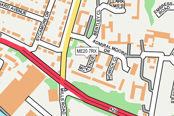 ME20 7RX map - OS OpenMap – Local (Ordnance Survey) ME20 7RX map - OS OpenMap – Local (Ordnance Survey)