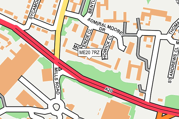ME20 7RZ map - OS OpenMap – Local (Ordnance Survey) ME20 7RZ map - OS OpenMap – Local (Ordnance Survey)