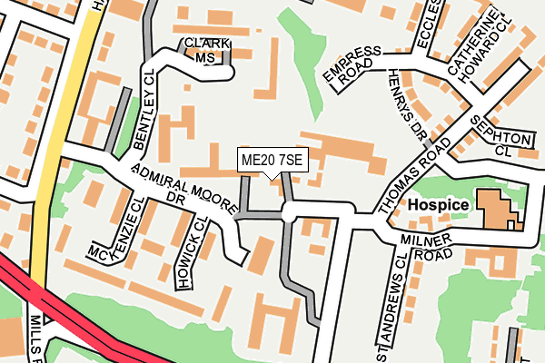 ME20 7SE map - OS OpenMap – Local (Ordnance Survey) ME20 7SE map - OS OpenMap – Local (Ordnance Survey)