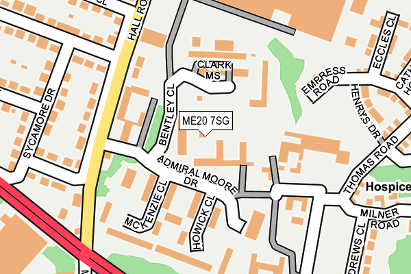 ME20 7SG map - OS OpenMap – Local (Ordnance Survey) ME20 7SG map - OS OpenMap – Local (Ordnance Survey)