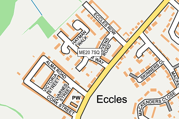 ME20 7SQ map - OS OpenMap – Local (Ordnance Survey) ME20 7SQ map - OS OpenMap – Local (Ordnance Survey)