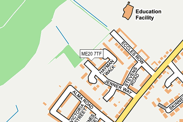 ME20 7TF map - OS OpenMap – Local (Ordnance Survey) ME20 7TF map - OS OpenMap – Local (Ordnance Survey)