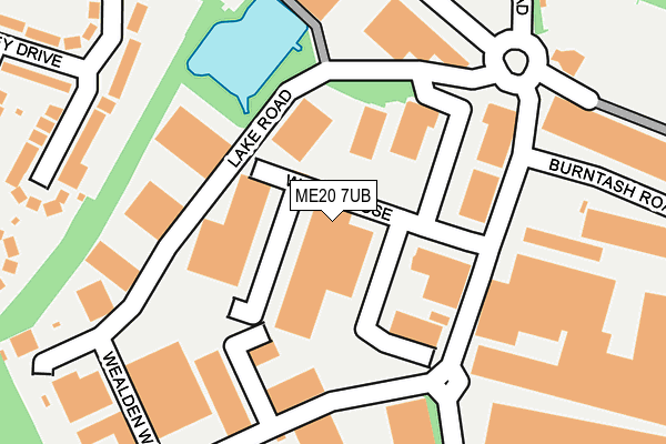 ME20 7UB map - OS OpenMap – Local (Ordnance Survey) ME20 7UB map - OS OpenMap – Local (Ordnance Survey)