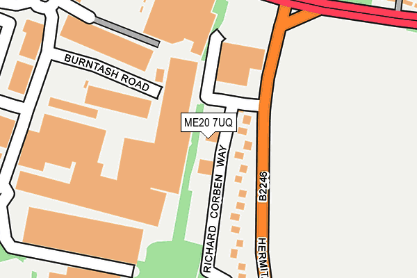 ME20 7UQ map - OS OpenMap – Local (Ordnance Survey) ME20 7UQ map - OS OpenMap – Local (Ordnance Survey)
