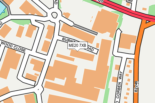ME20 7XB map - OS OpenMap – Local (Ordnance Survey) ME20 7XB map - OS OpenMap – Local (Ordnance Survey)
