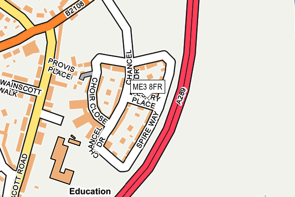 ME3 8FR map - OS OpenMap – Local (Ordnance Survey) ME3 8FR map - OS OpenMap – Local (Ordnance Survey)