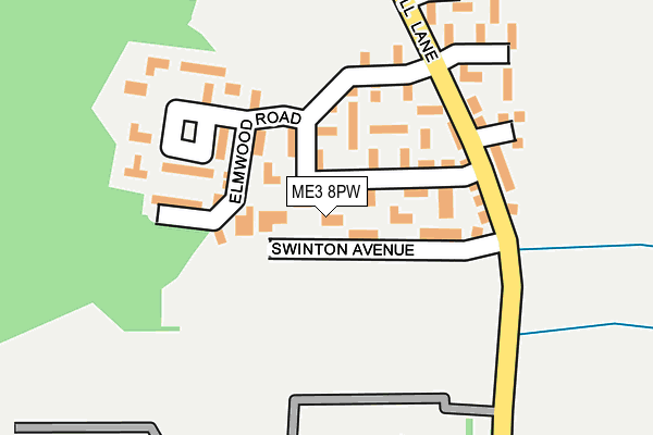 ME3 8PW map - OS OpenMap – Local (Ordnance Survey) ME3 8PW map - OS OpenMap – Local (Ordnance Survey)