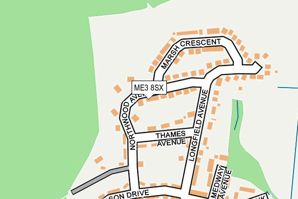 ME3 8SX map - OS OpenMap – Local (Ordnance Survey) ME3 8SX map - OS OpenMap – Local (Ordnance Survey)