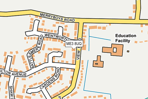 ME3 8UQ map - OS OpenMap – Local (Ordnance Survey) ME3 8UQ map - OS OpenMap – Local (Ordnance Survey)