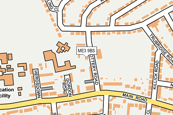 ME3 9BS map - OS OpenMap – Local (Ordnance Survey) ME3 9BS map - OS OpenMap – Local (Ordnance Survey)